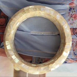 Vintage Jewelry - Mosaic mother of pearl bangle Vintage Jewelry - Mosaic mother of pearl bangle